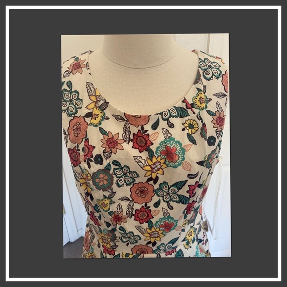 Junior Girls Cream Multi Color Floral Dress Size Teeze Me - Picture 3 of 5